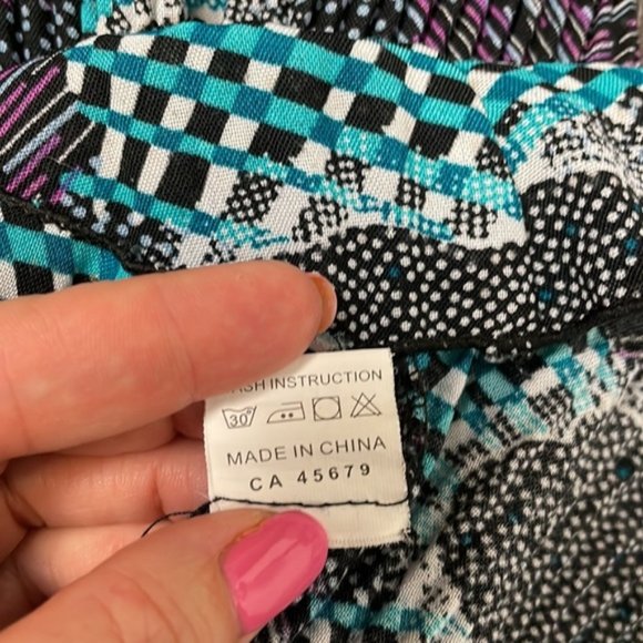 COTTON & Linen Blouse Funky Pattern - Picture 6 of 7